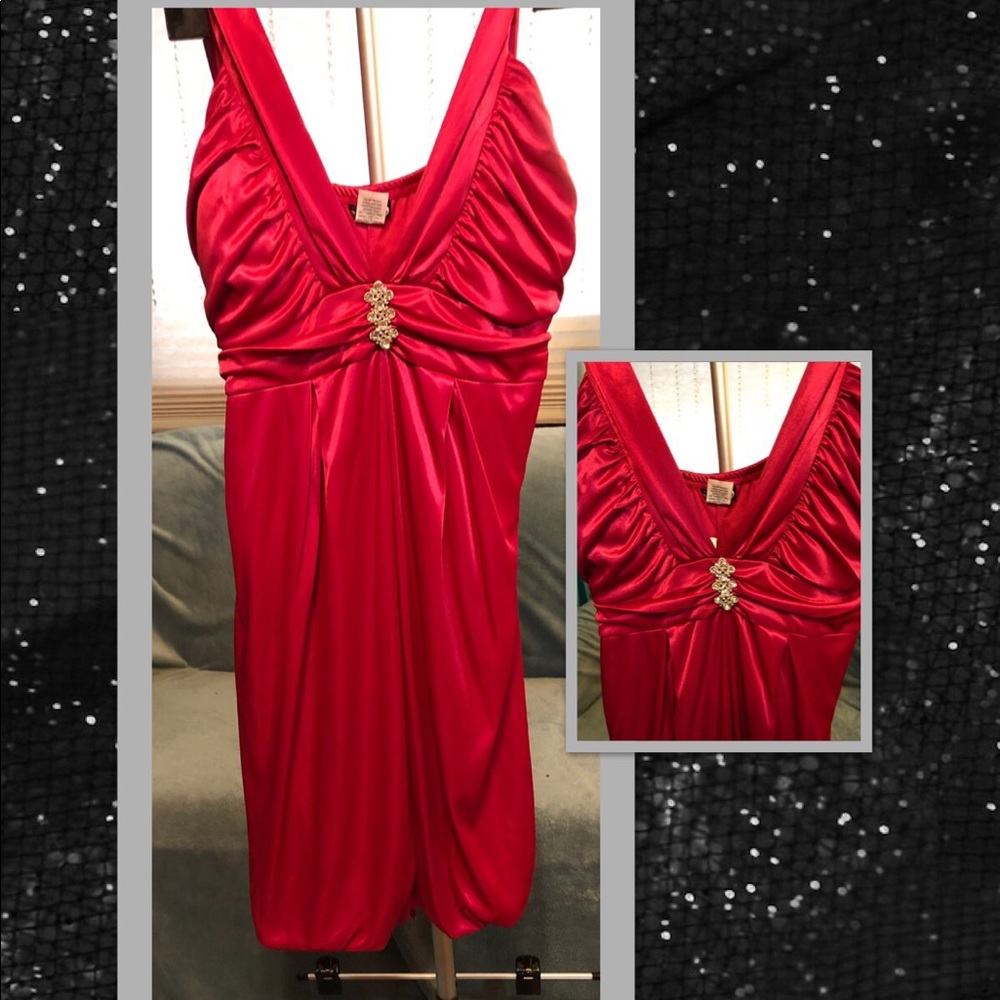 Hot pink cocktail/prom dress
